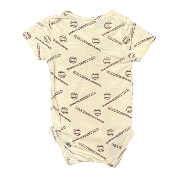 Kate Quinn Bamboo Baseball Print Outfit - Size 0-3m - Picture 3 of 3